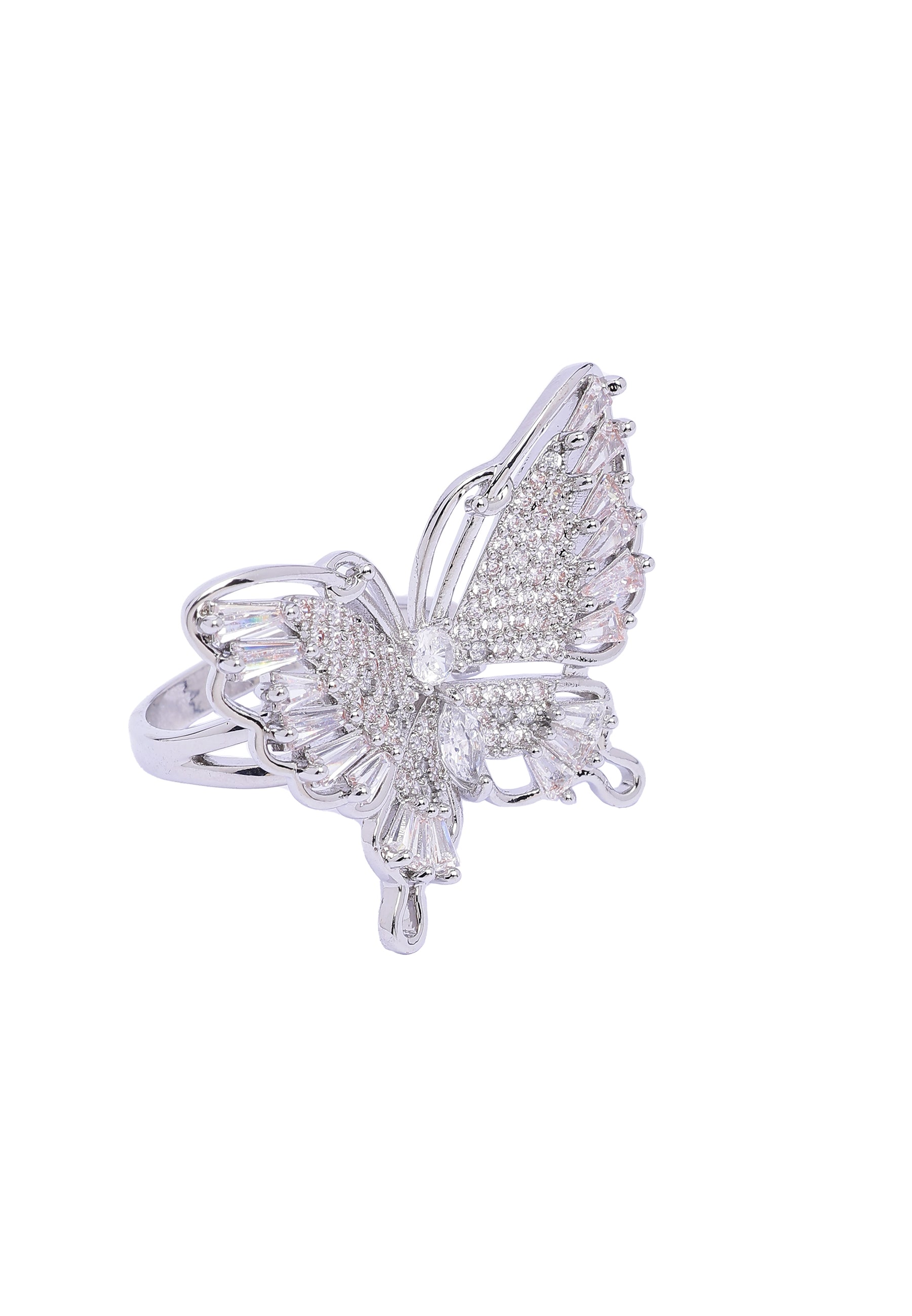 Bague à large aile de papillon