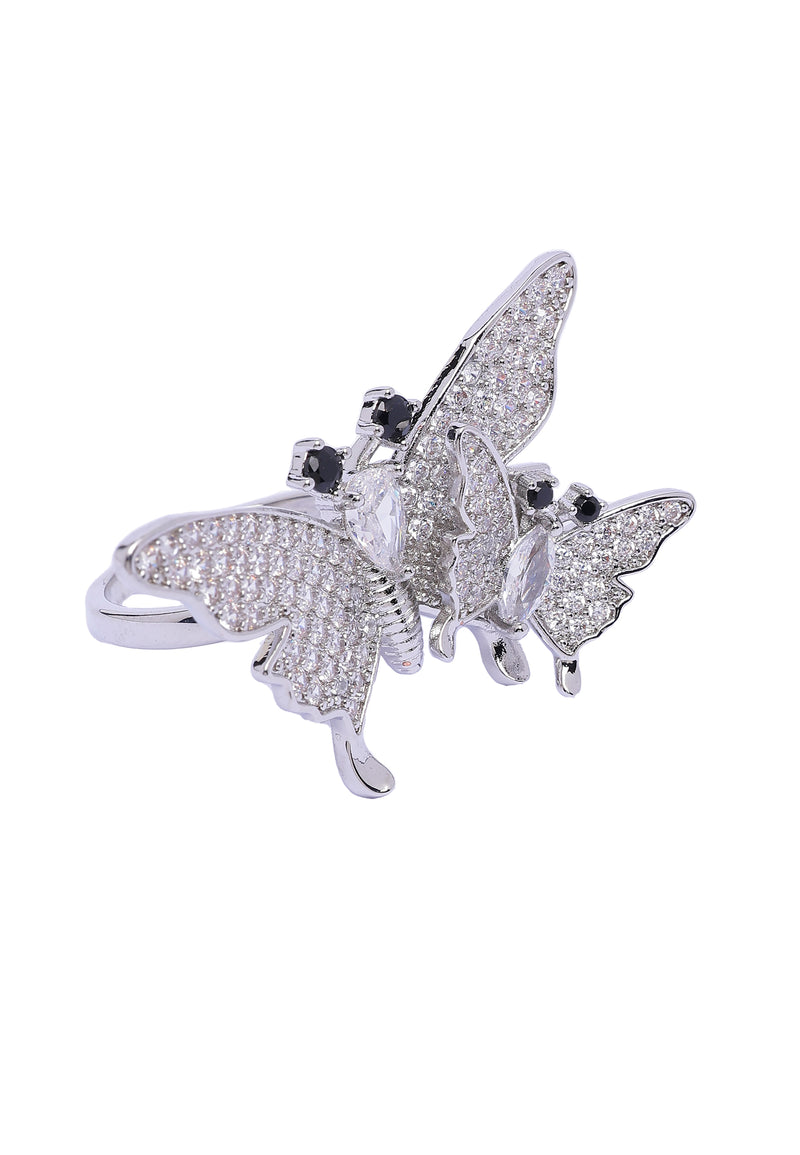 Bague Flutter Argentée Mignonne